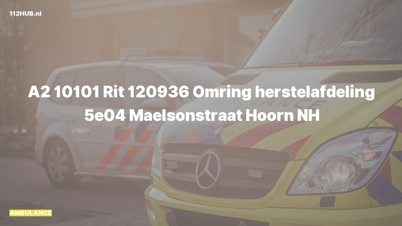 Deelafbeelding voor Ambulance met gepaste spoed naar de Maelsonstraat in Hoorn.