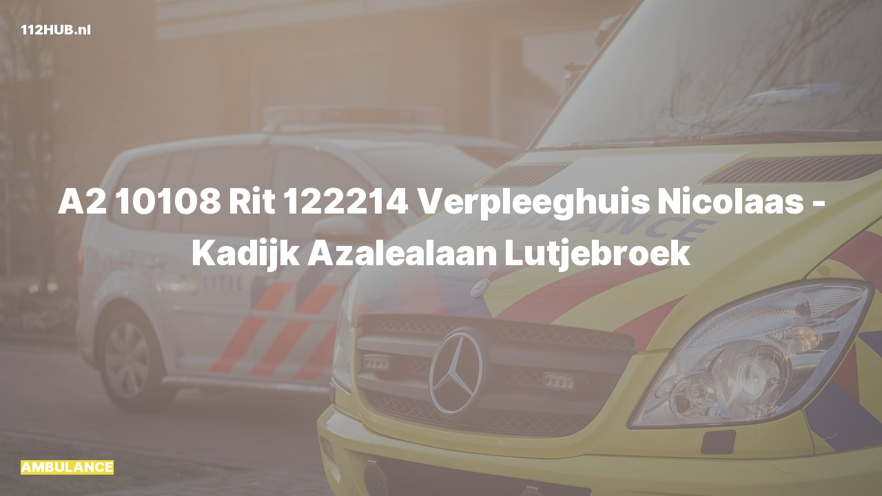 Deelafbeelding voor Ambulance met gepaste spoed naar de Azalealaan in Lutjebroek.