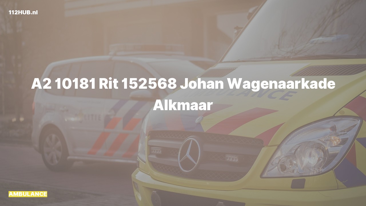 Deelafbeelding voor De ambulance is met gepaste spoed uitgerukt naar de Johan Wagenaarkade in Alkmaar