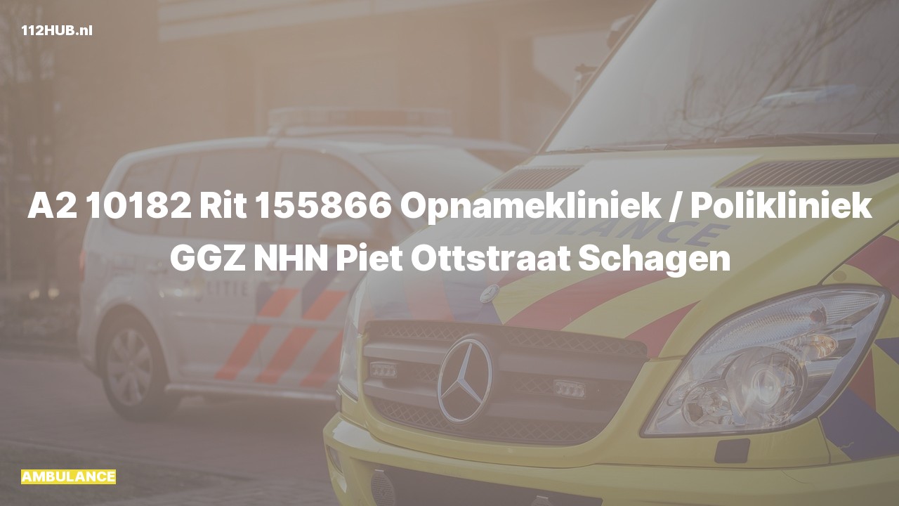 Deelafbeelding voor De ambulance is met gepaste spoed uitgerukt naar de Piet Ottstraat in Schagen