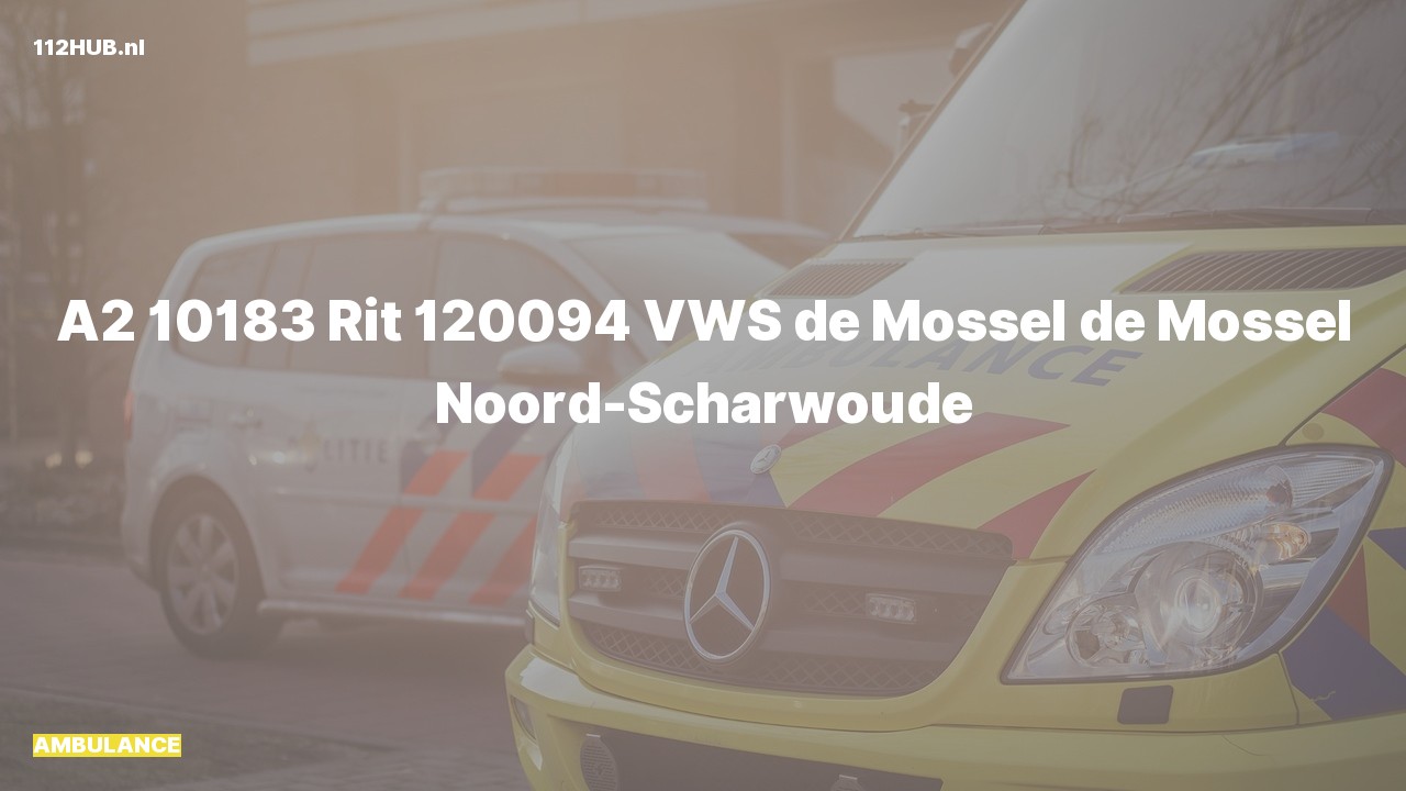 Deelafbeelding voor Ambulance met gepaste spoed naar de de Mossel in Noord-Scharwoude.