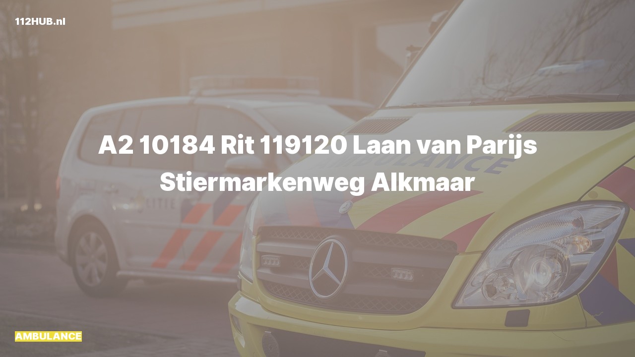 Deelafbeelding voor Ambulance met gepaste spoed naar de Laan van Parijs in Alkmaar.