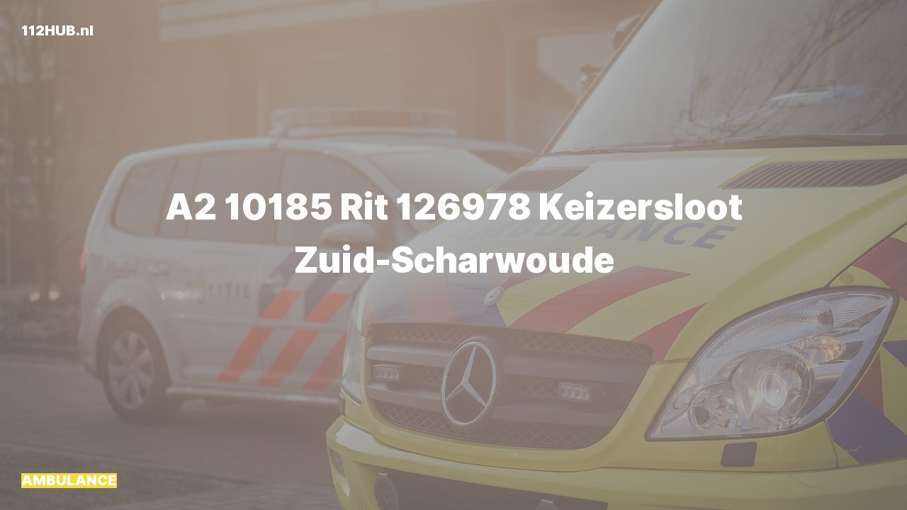 Deelafbeelding voor Ambulance met gepaste spoed naar de Keizersloot in Zuid-Scharwoude.