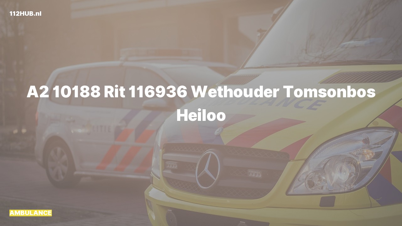 Deelafbeelding voor Ambulance met gepaste spoed naar de Wethouder Tomsonbos in Heiloo.
