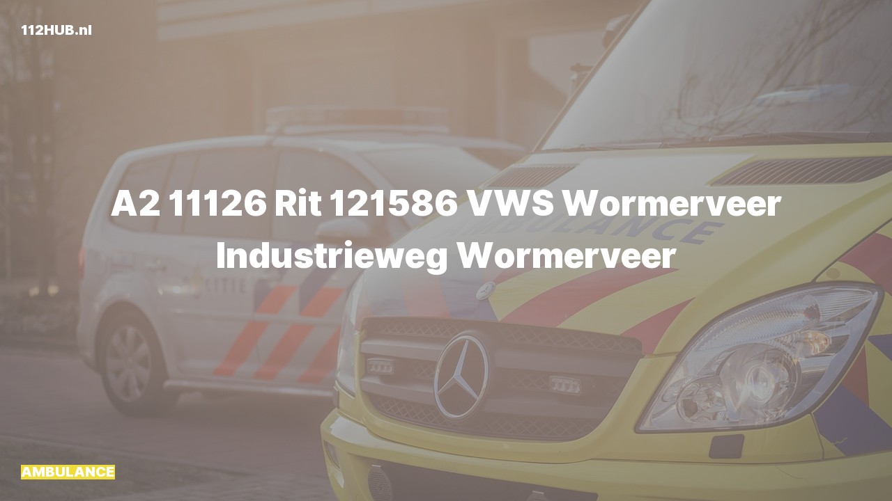 Deelafbeelding voor Ambulance met gepaste spoed naar de Industrieweg in Wormerveer.
