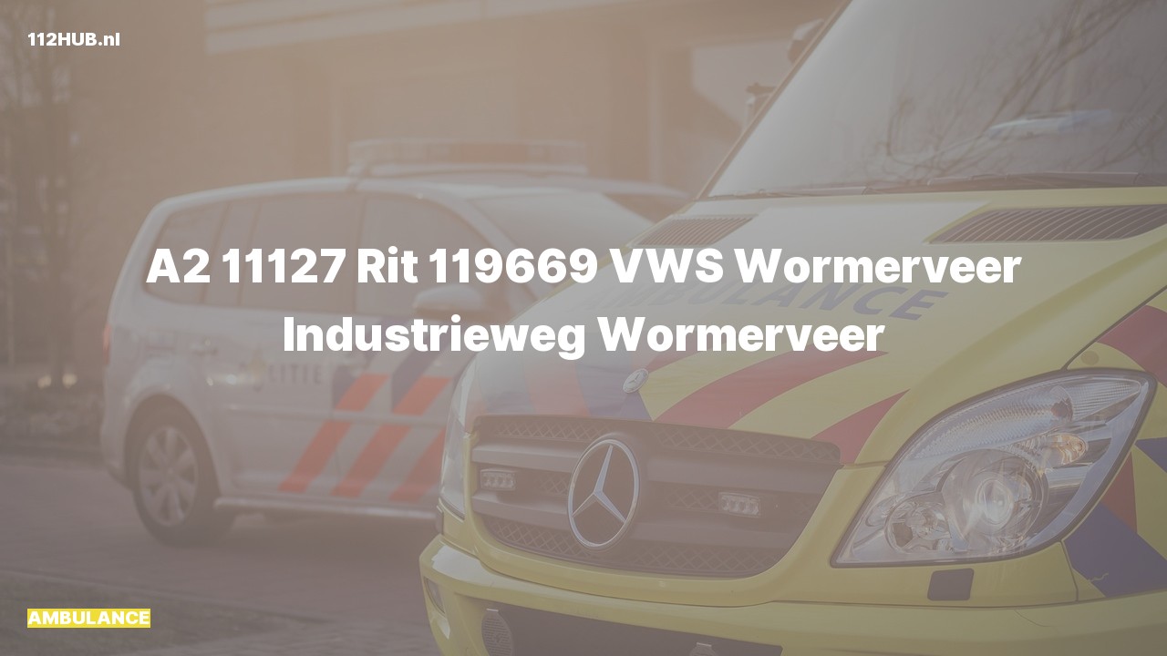Deelafbeelding voor Ambulance met gepaste spoed naar de Industrieweg in Wormerveer.