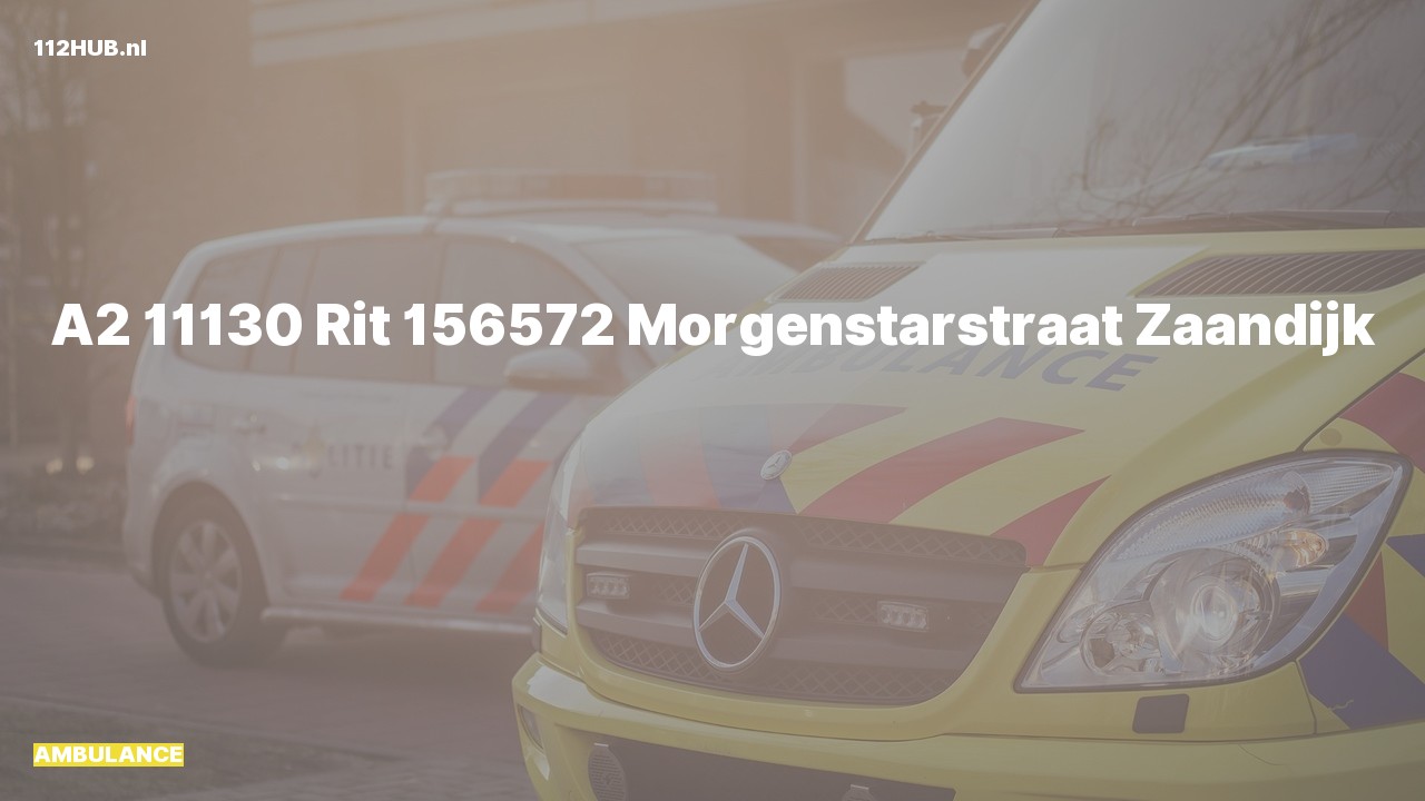 Deelafbeelding voor De ambulance is met gepaste spoed uitgerukt naar de Morgenstarstraat in Zaandijk