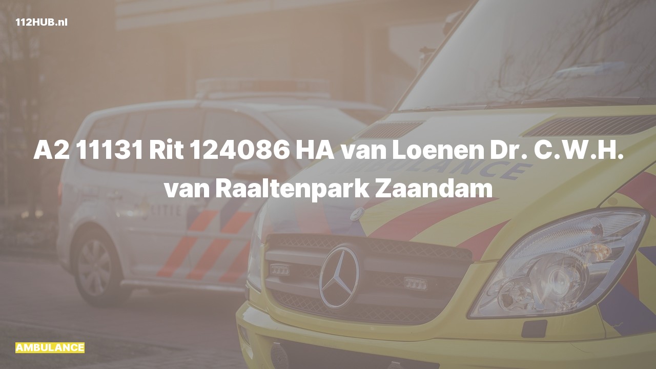 Deelafbeelding voor Ambulance met gepaste spoed naar de Dr. C.W.H. van Raaltenpark in Zaandam.
