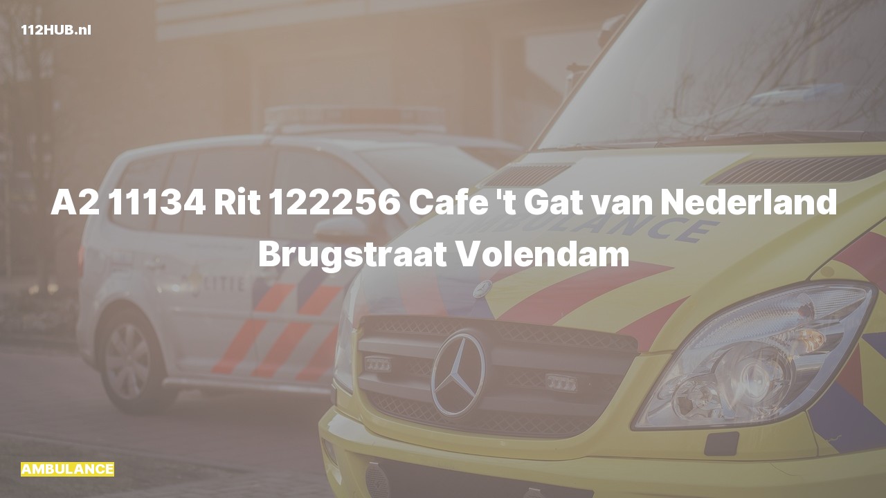 Deelafbeelding voor Ambulance met gepaste spoed naar de Brugstraat in Volendam.