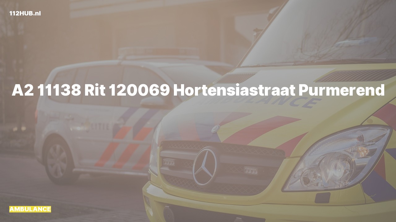 Deelafbeelding voor Ambulance met gepaste spoed naar de Hortensiastraat in Purmerend.