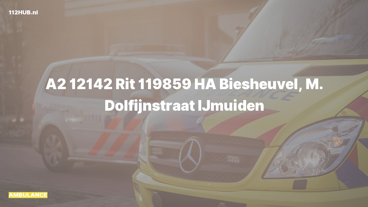 Deelafbeelding voor Ambulance met gepaste spoed naar de Dolfijnstraat in IJmuiden.