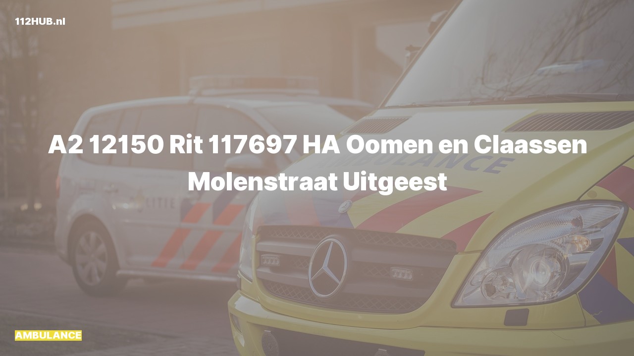Deelafbeelding voor Ambulance met gepaste spoed naar de Molenstraat in Uitgeest.