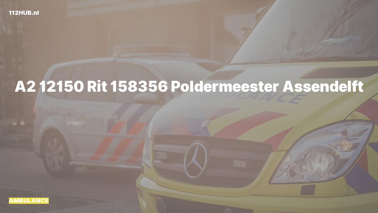 Deelafbeelding voor De ambulance is met gepaste spoed uitgerukt naar de Poldermeester in Assendelft