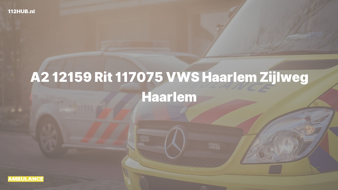 Deelafbeelding voor Ambulance met gepaste spoed naar de Zijlweg in Haarlem.
