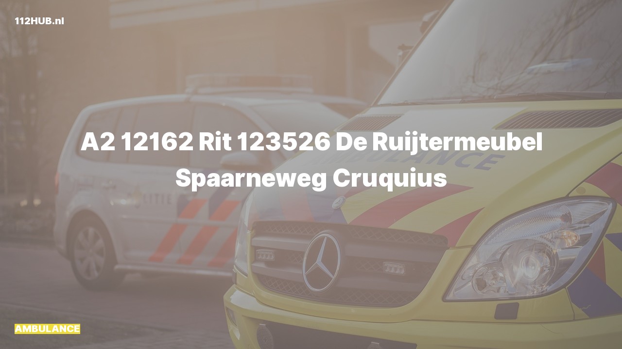 Deelafbeelding voor Ambulance met gepaste spoed naar de Spaarneweg in Cruquius.