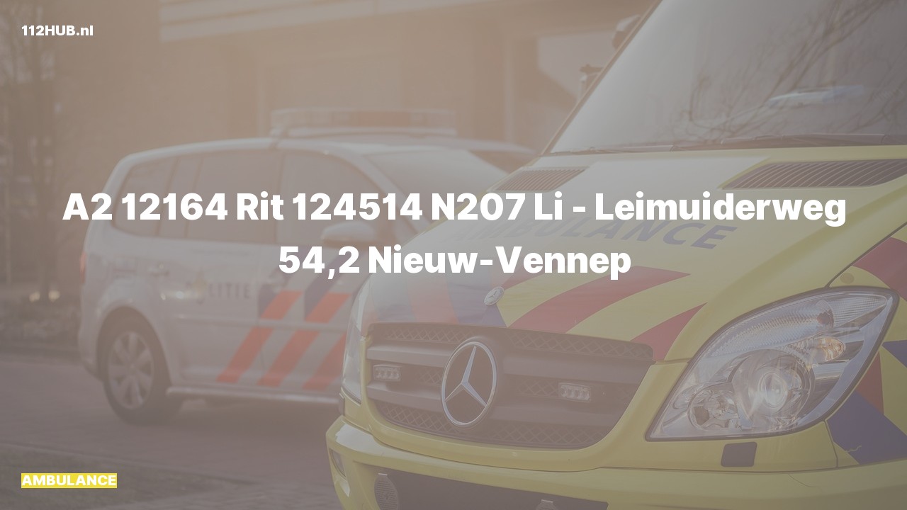Deelafbeelding voor Ambulance met gepaste spoed op de N207 bij hectometerpaaltje 54.2.
