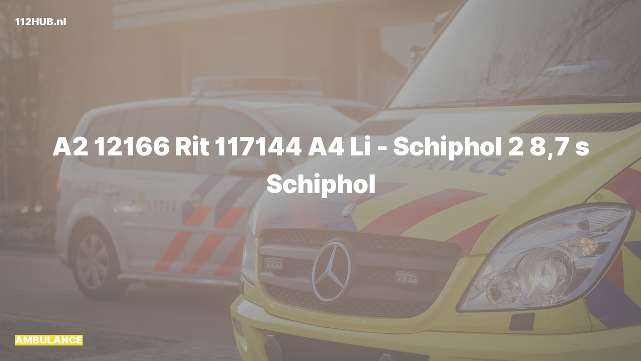 Deelafbeelding voor Ambulance met gepaste spoed op de A4 bij hectometerpaaltje 8.7.