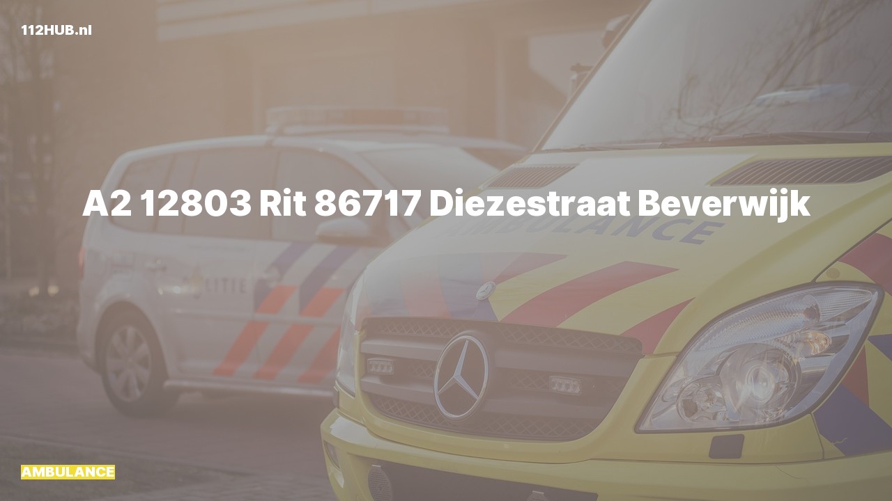 Deelafbeelding voor Ambulance met gepaste spoed naar de Diezestraat in Beverwijk.