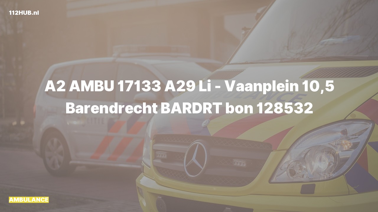 Deelafbeelding voor Ambulance met gepaste spoed op de A29 bij hectometerpaaltje 10.5.