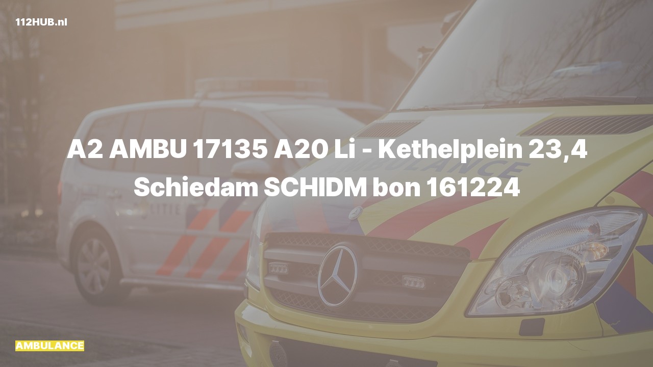 Deelafbeelding voor De ambulance is met gepaste spoed uitgerukt op de A20 bij hectometerpaaltje 23.4