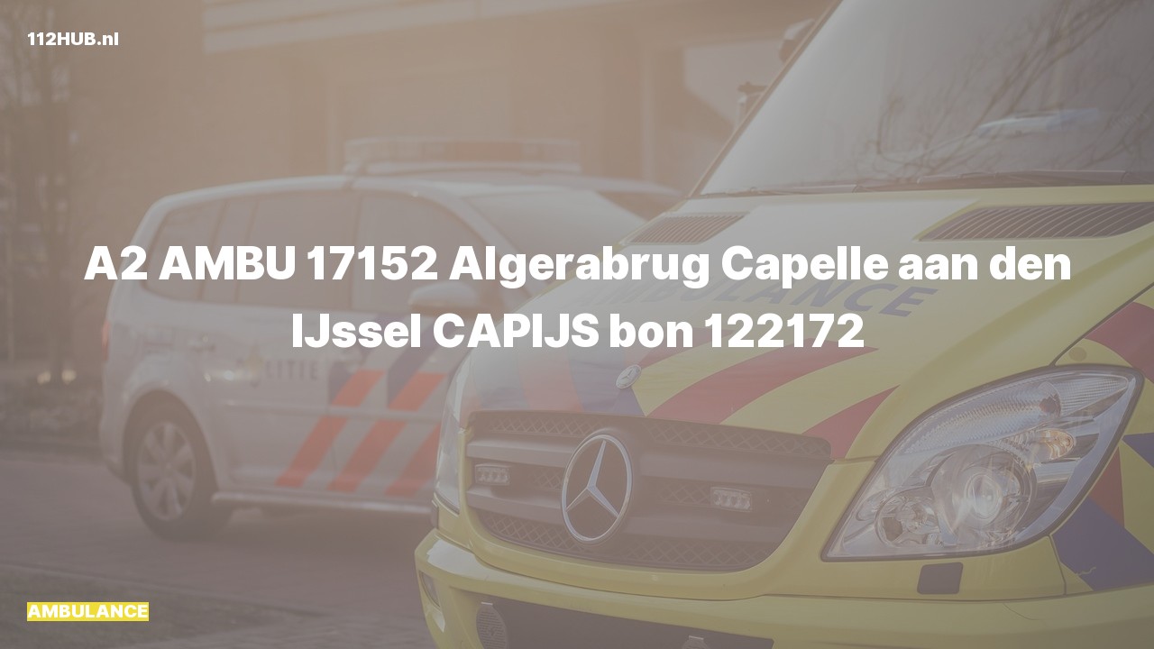 Deelafbeelding voor Ambulance met gepaste spoed.