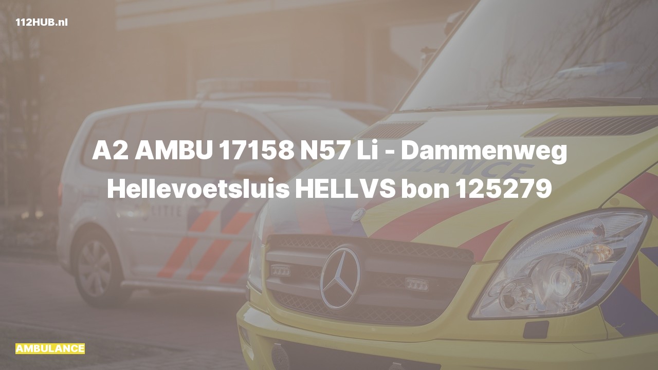 Deelafbeelding voor Ambulance met gepaste spoed.