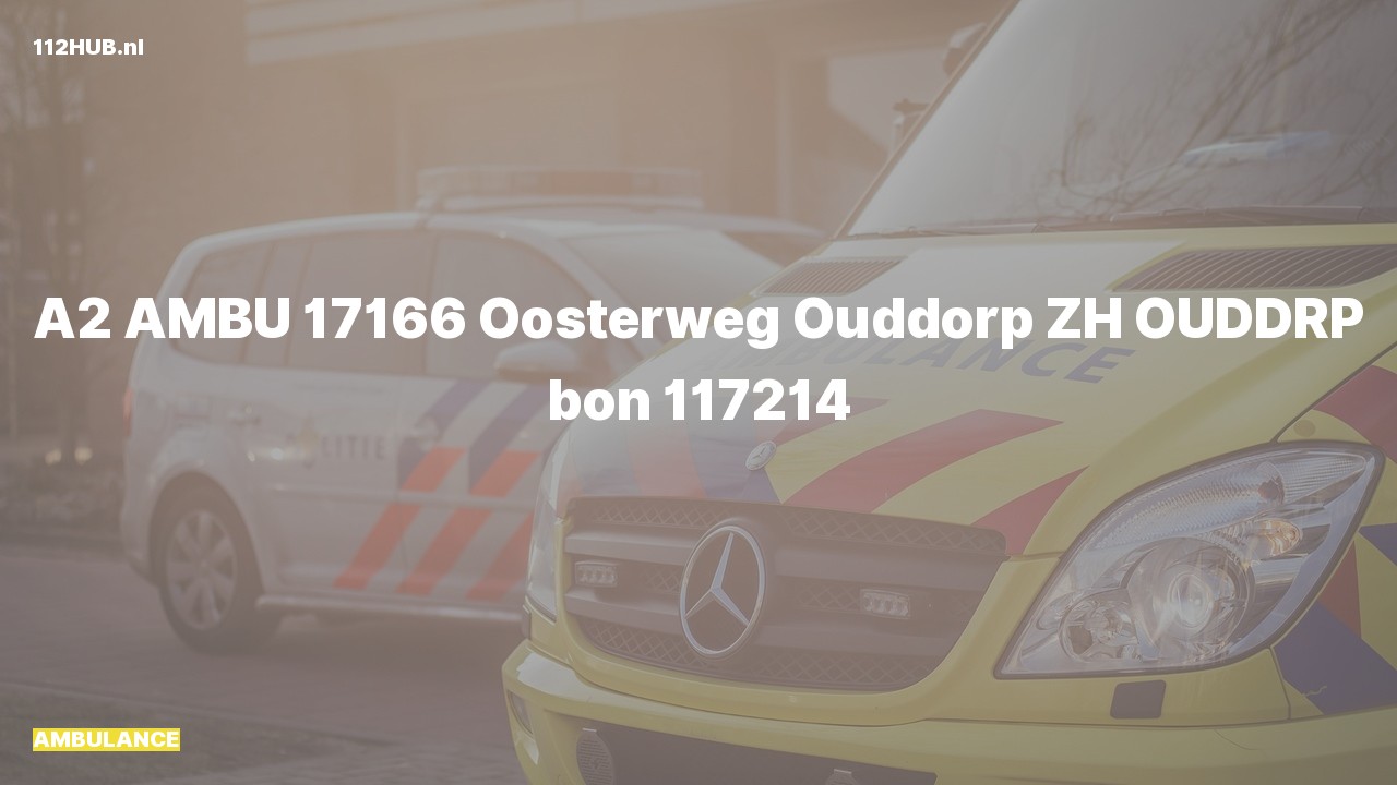 Deelafbeelding voor Ambulance met gepaste spoed naar de Oosterweg in Ouddorp.