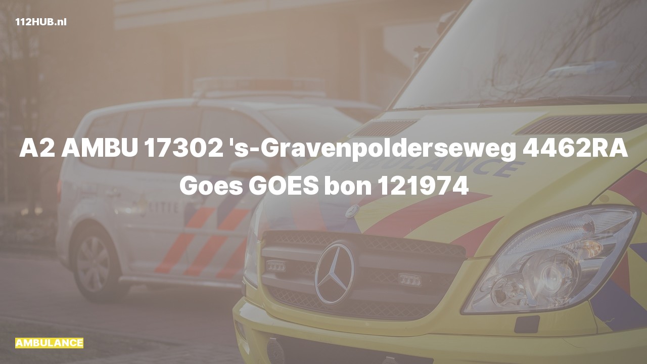 Deelafbeelding voor Ambulance met gepaste spoed naar de 's-Gravenpolderseweg in Goes.