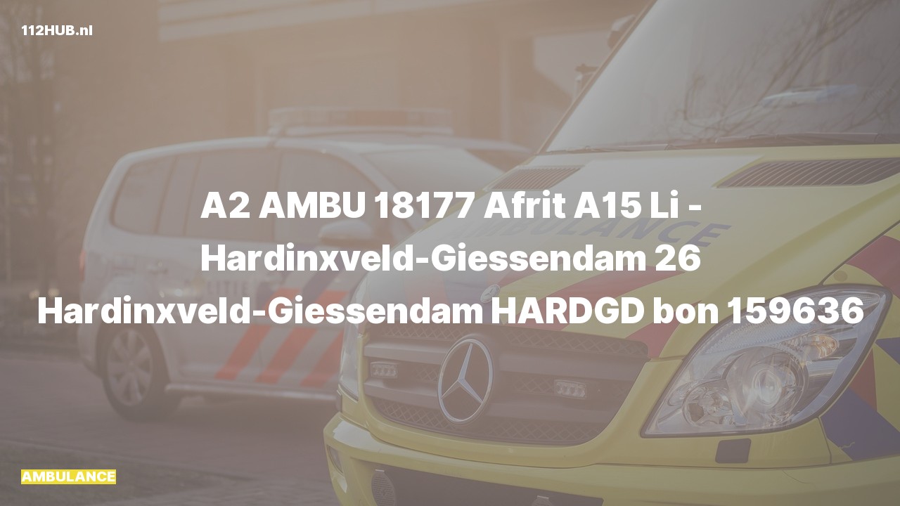 Deelafbeelding voor De ambulance is met gepaste spoed uitgerukt