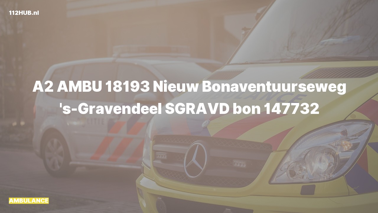 Deelafbeelding voor De ambulance is met gepaste spoed uitgerukt naar de Nieuw Bonaventuurseweg in 's-Gravendeel