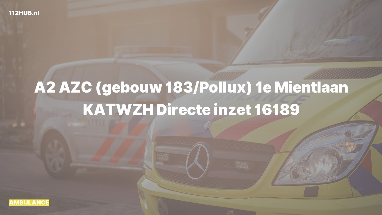 Deelafbeelding voor Ambulance met gepaste spoed naar de 1e Mientlaan in Katwijk.