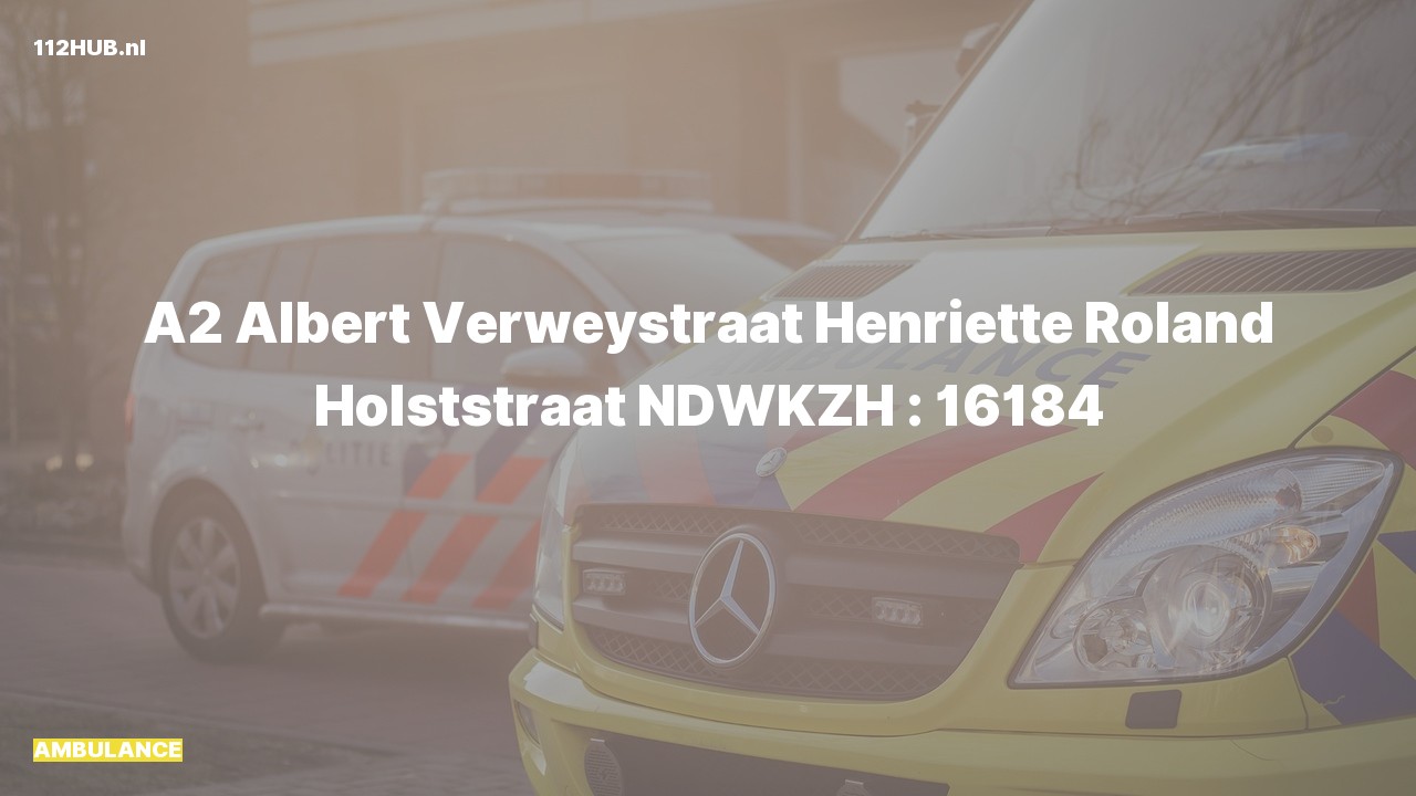 Deelafbeelding voor Ambulance met gepaste spoed naar de Albert Verweystraat in Noordwijk.