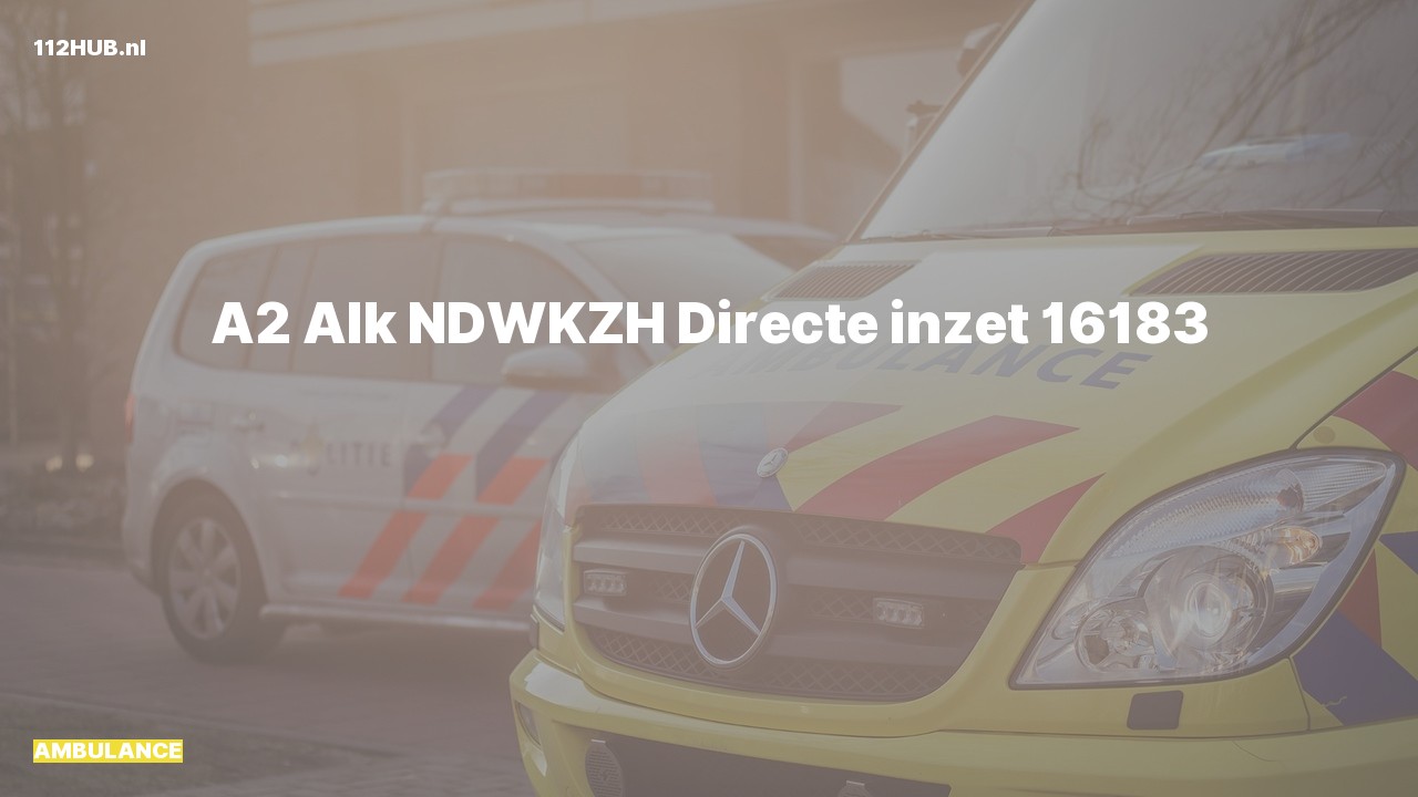 Deelafbeelding voor De ambulance is met gepaste spoed uitgerukt naar de Alk in Noordwijk