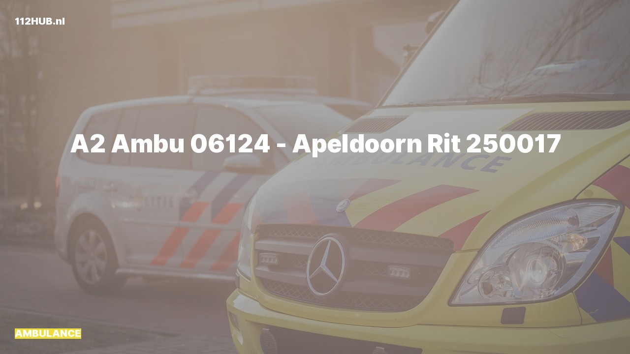 Deelafbeelding voor Ambulance met gepaste spoed.
