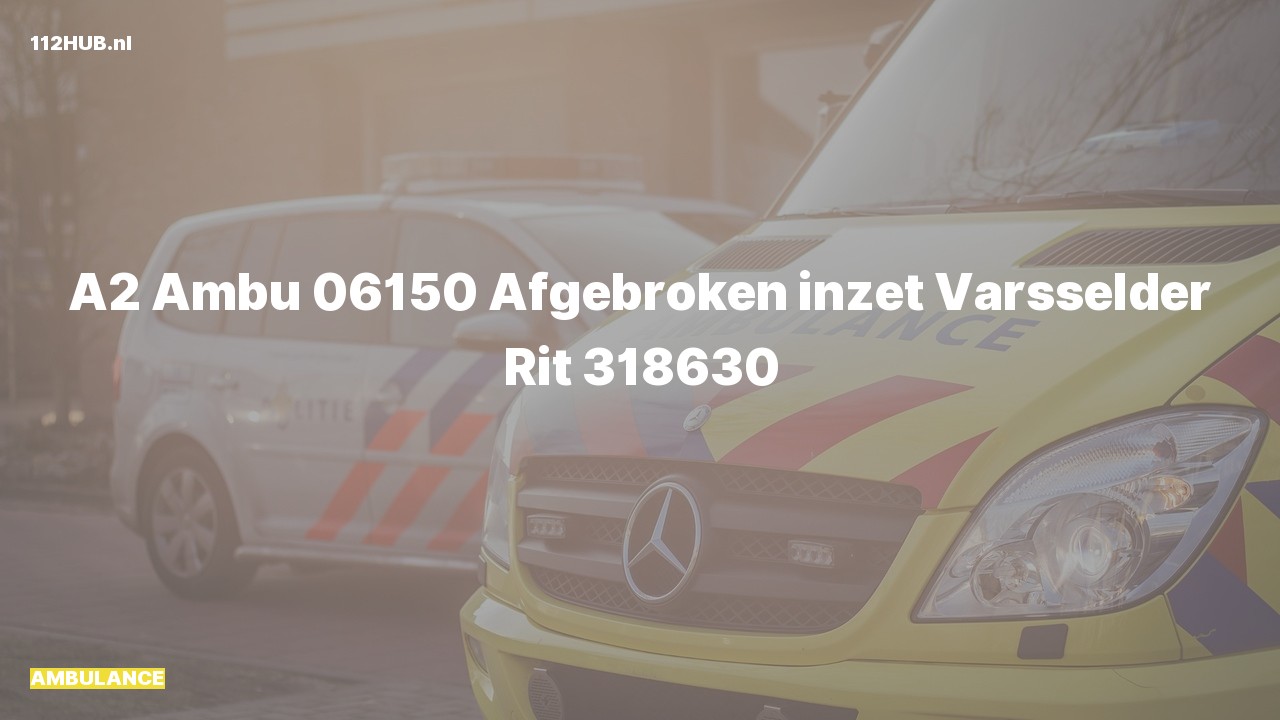 Deelafbeelding voor De ambulance is met gepaste spoed uitgerukt