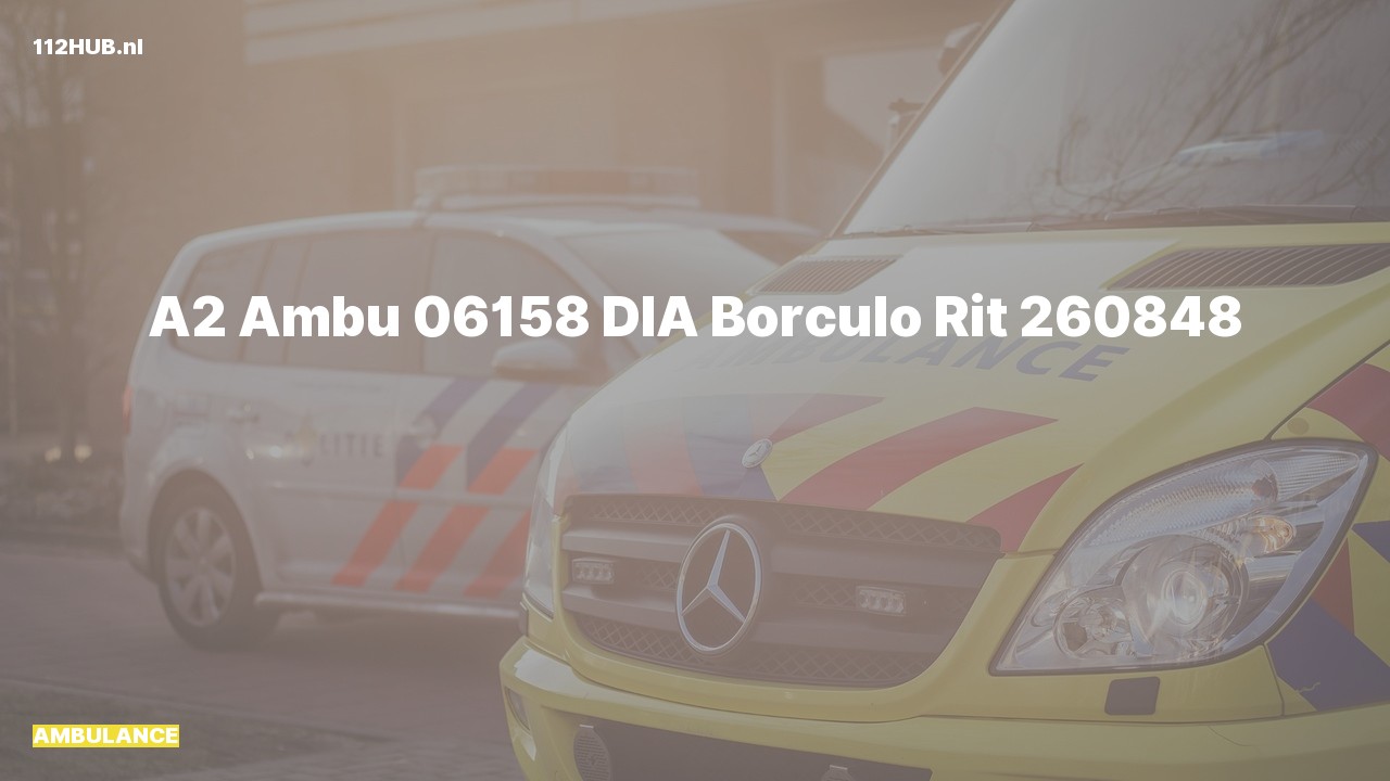 Deelafbeelding voor Ambulance met gepaste spoed.