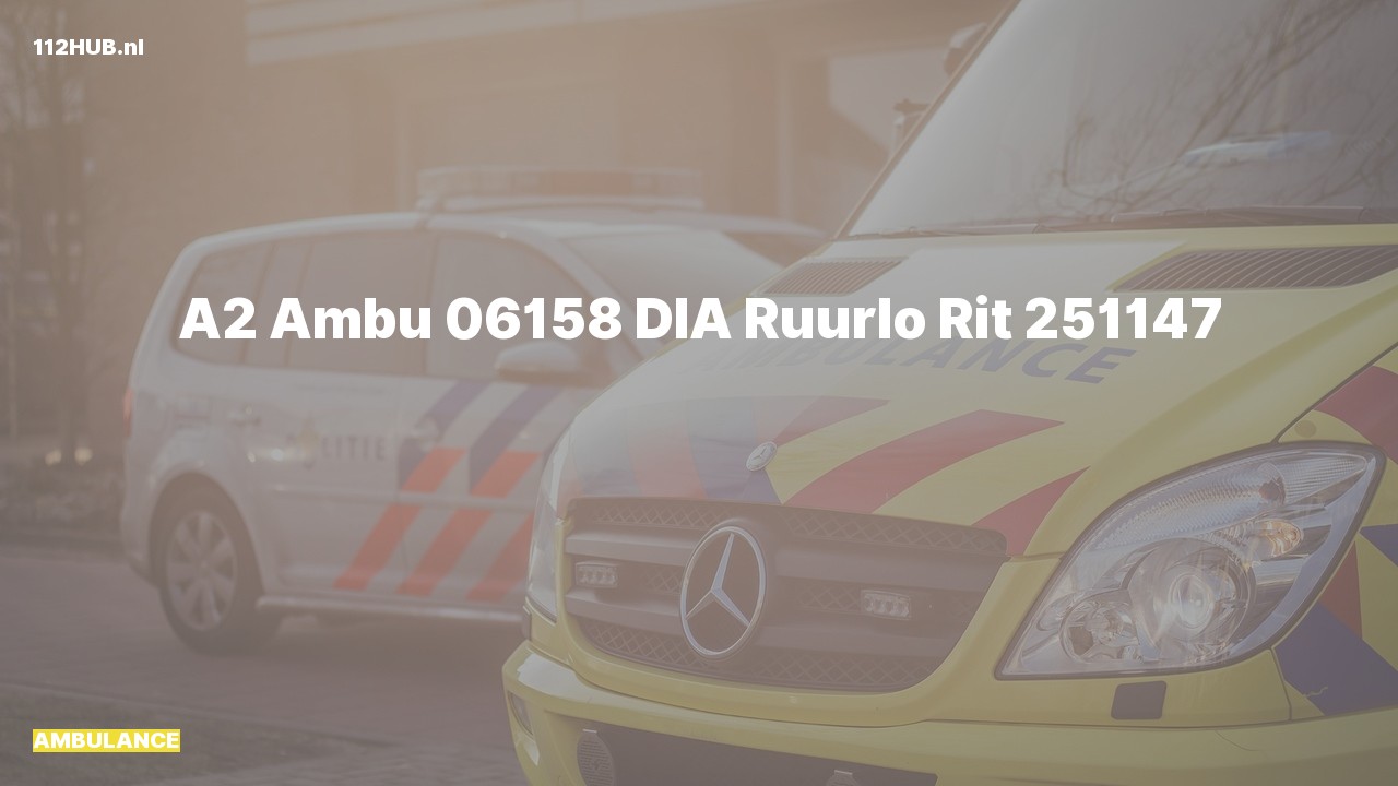 Deelafbeelding voor Ambulance met gepaste spoed.
