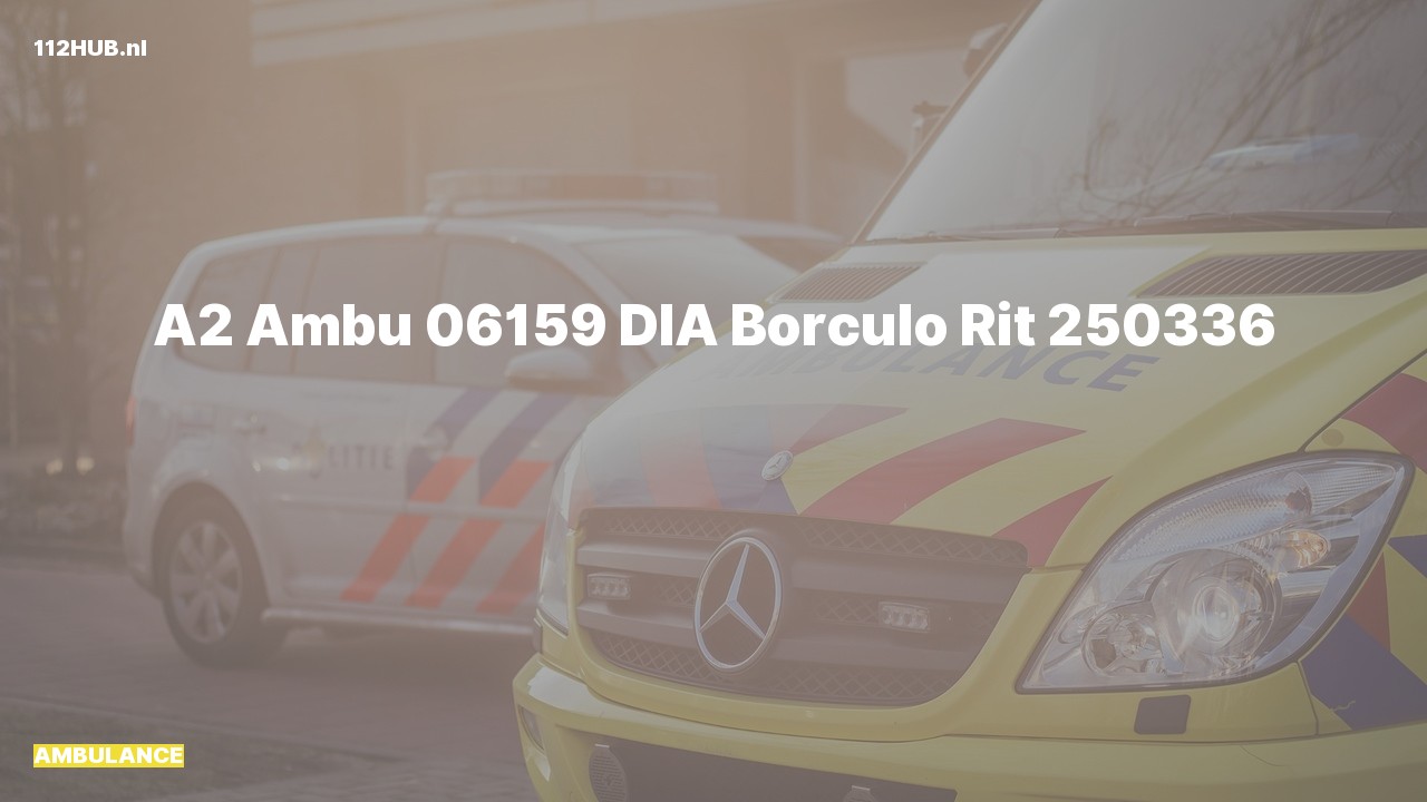 Deelafbeelding voor Ambulance met gepaste spoed.