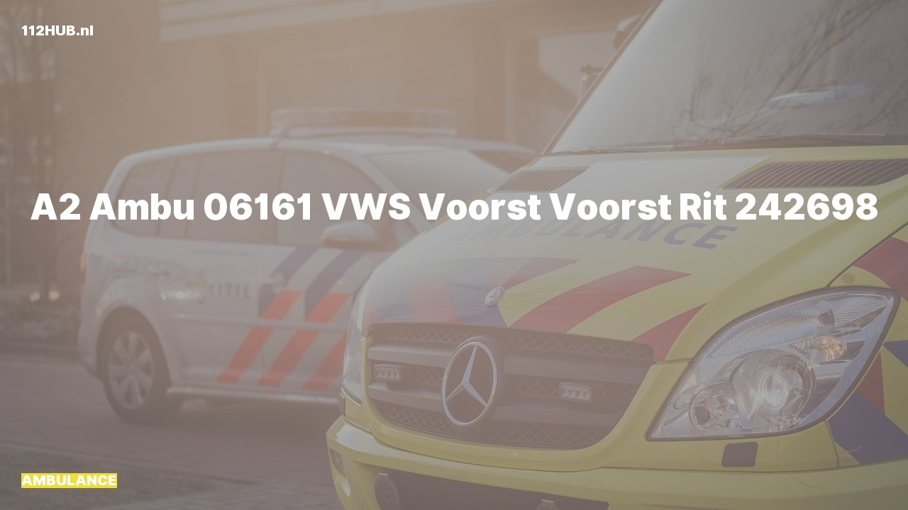 Deelafbeelding voor Ambulance met gepaste spoed.
