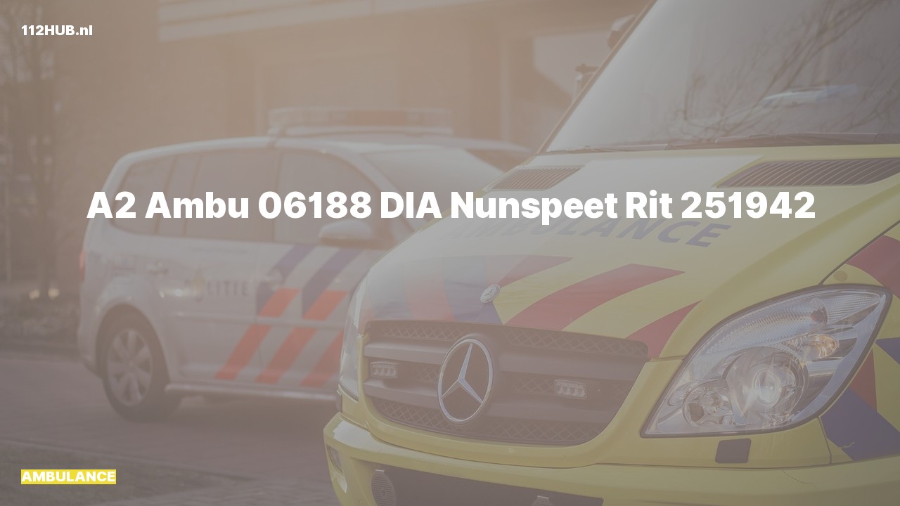 Deelafbeelding voor Ambulance met gepaste spoed.