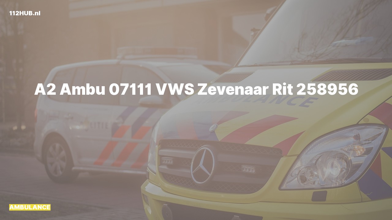 Deelafbeelding voor Ambulance met gepaste spoed.
