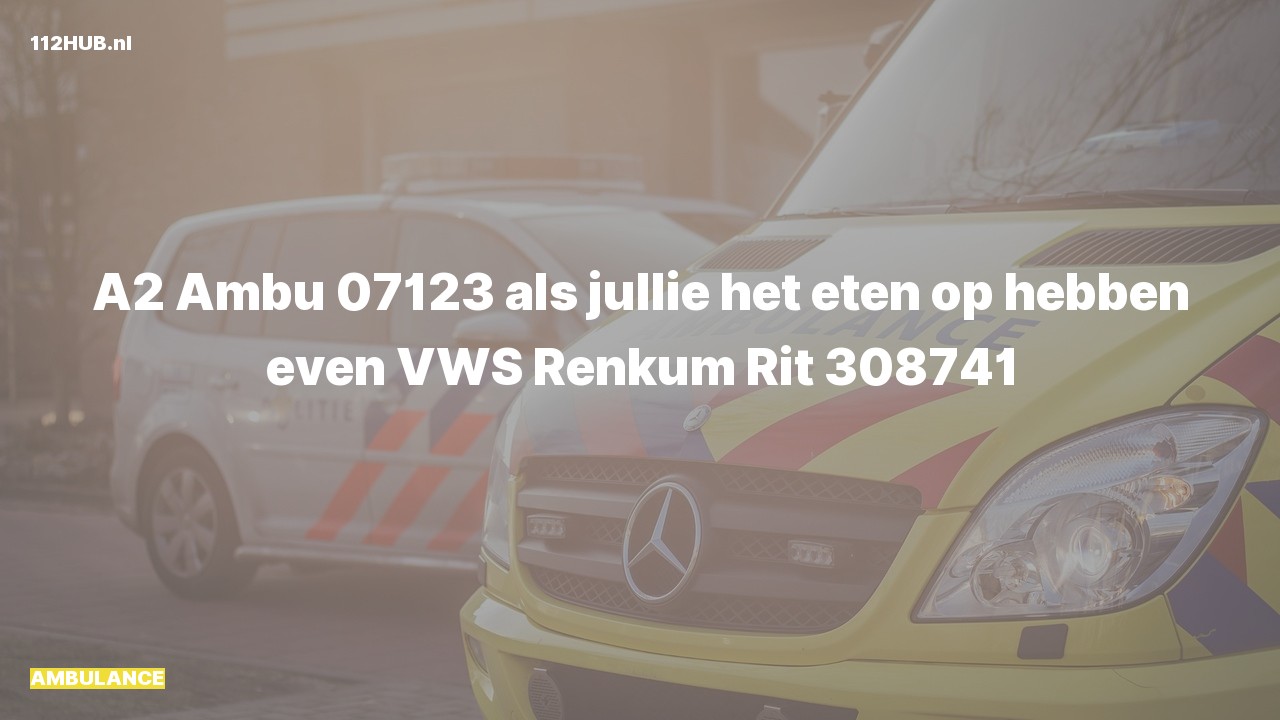 Deelafbeelding voor De ambulance is met gepaste spoed uitgerukt