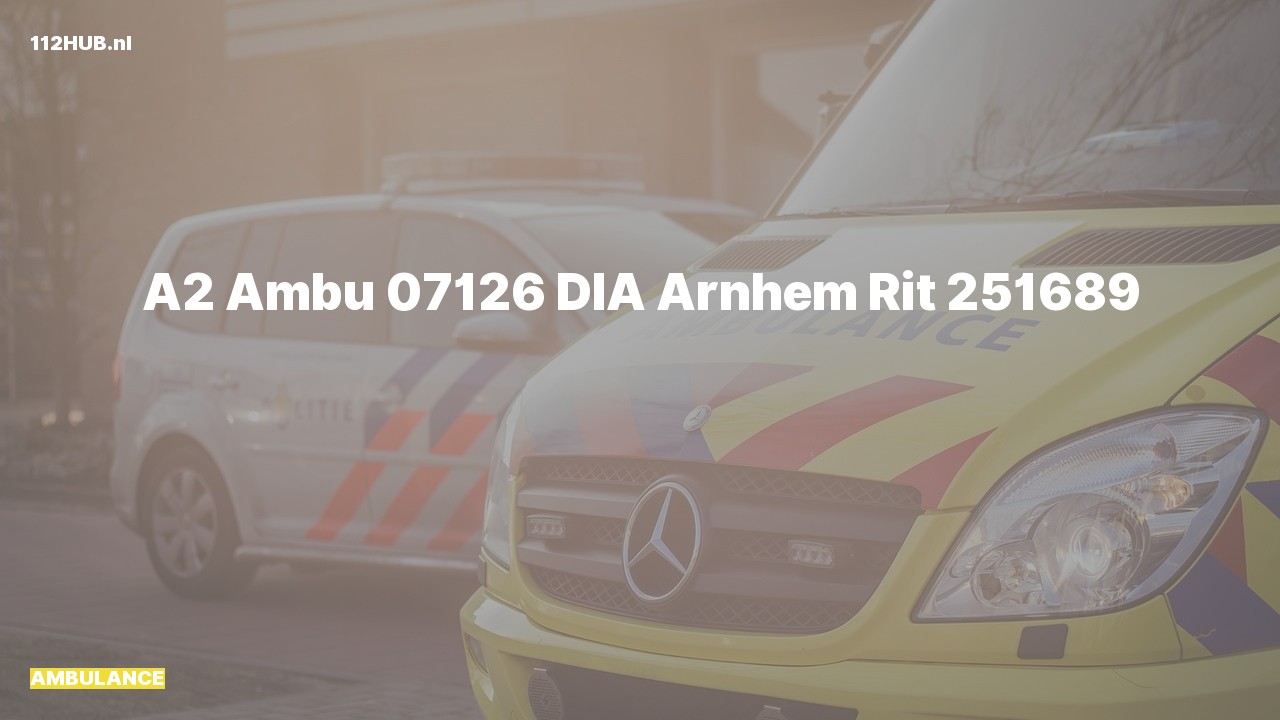 Deelafbeelding voor Ambulance met gepaste spoed.