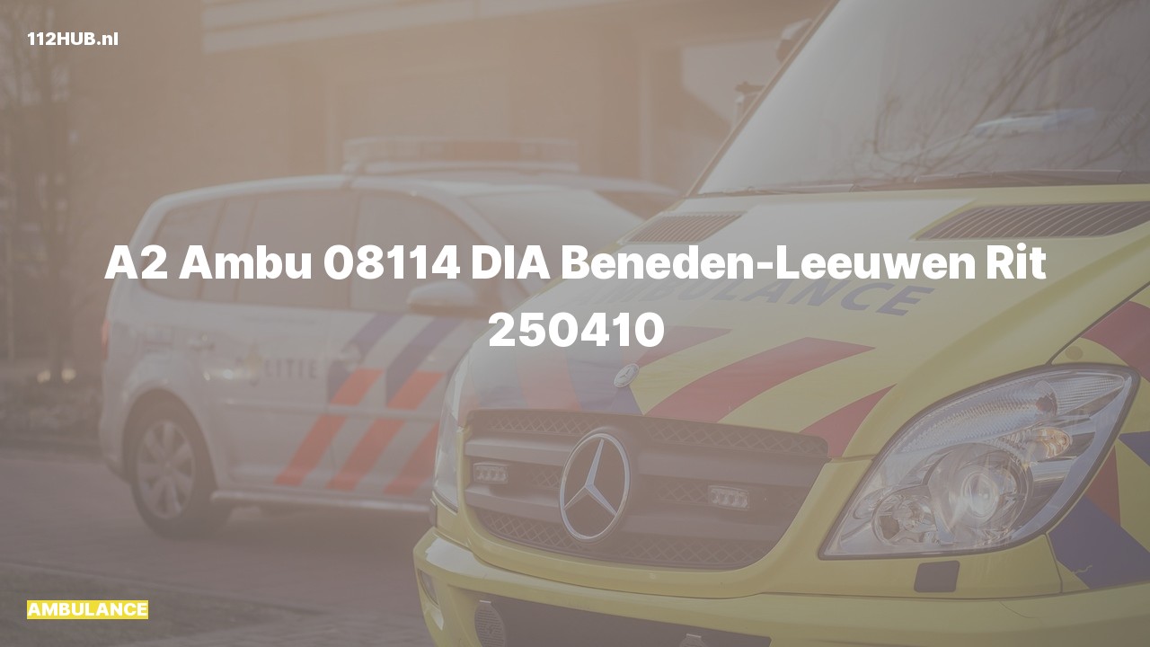 Deelafbeelding voor Ambulance met gepaste spoed.