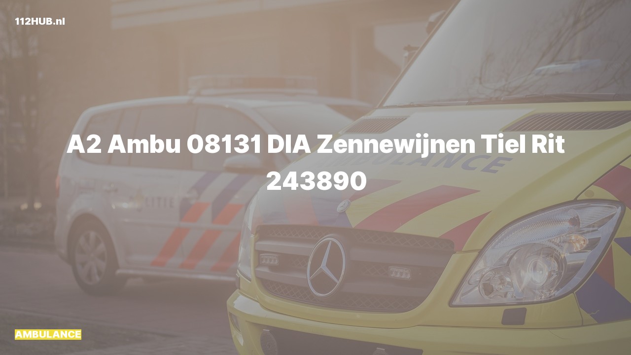 Deelafbeelding voor Ambulance met gepaste spoed.