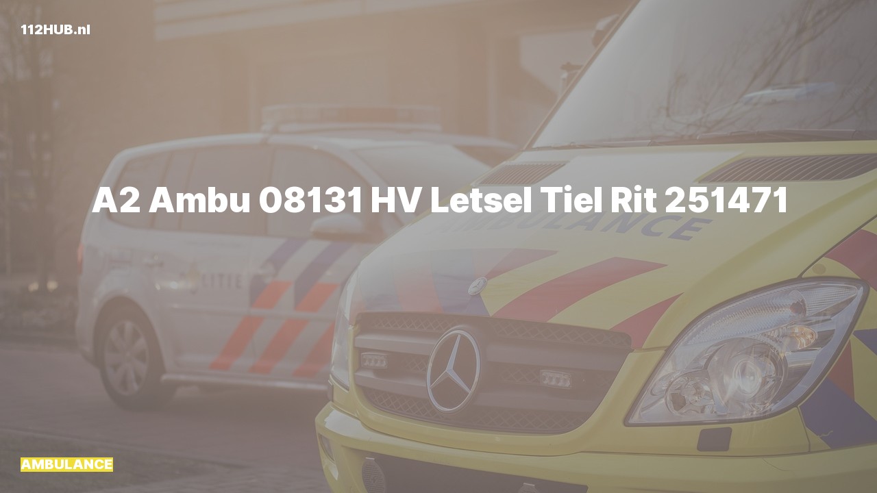 Deelafbeelding voor Ambulance met gepaste spoed.