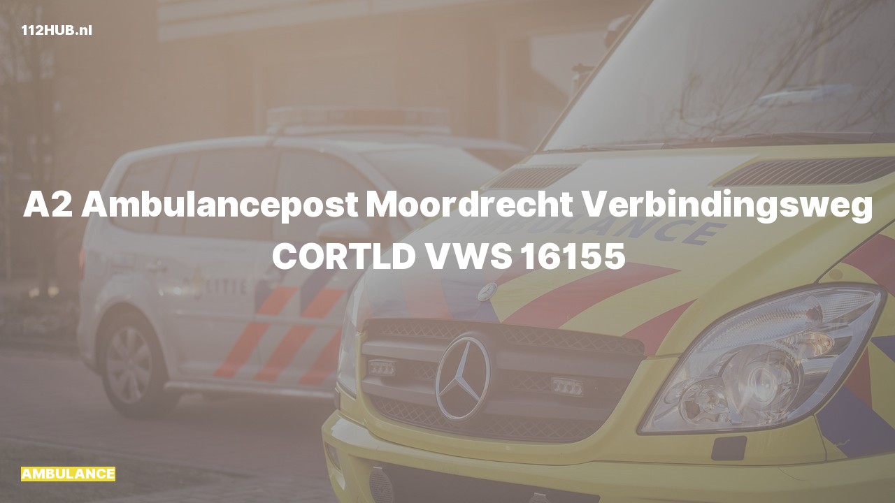 Deelafbeelding voor Ambulance met gepaste spoed naar de Verbindingsweg in Moordrecht.
