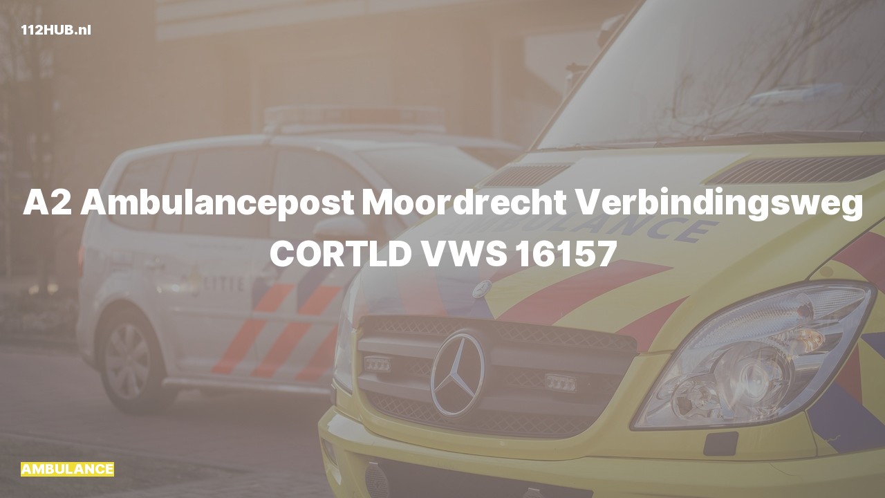 Deelafbeelding voor Ambulance met gepaste spoed naar de Verbindingsweg in Moordrecht.