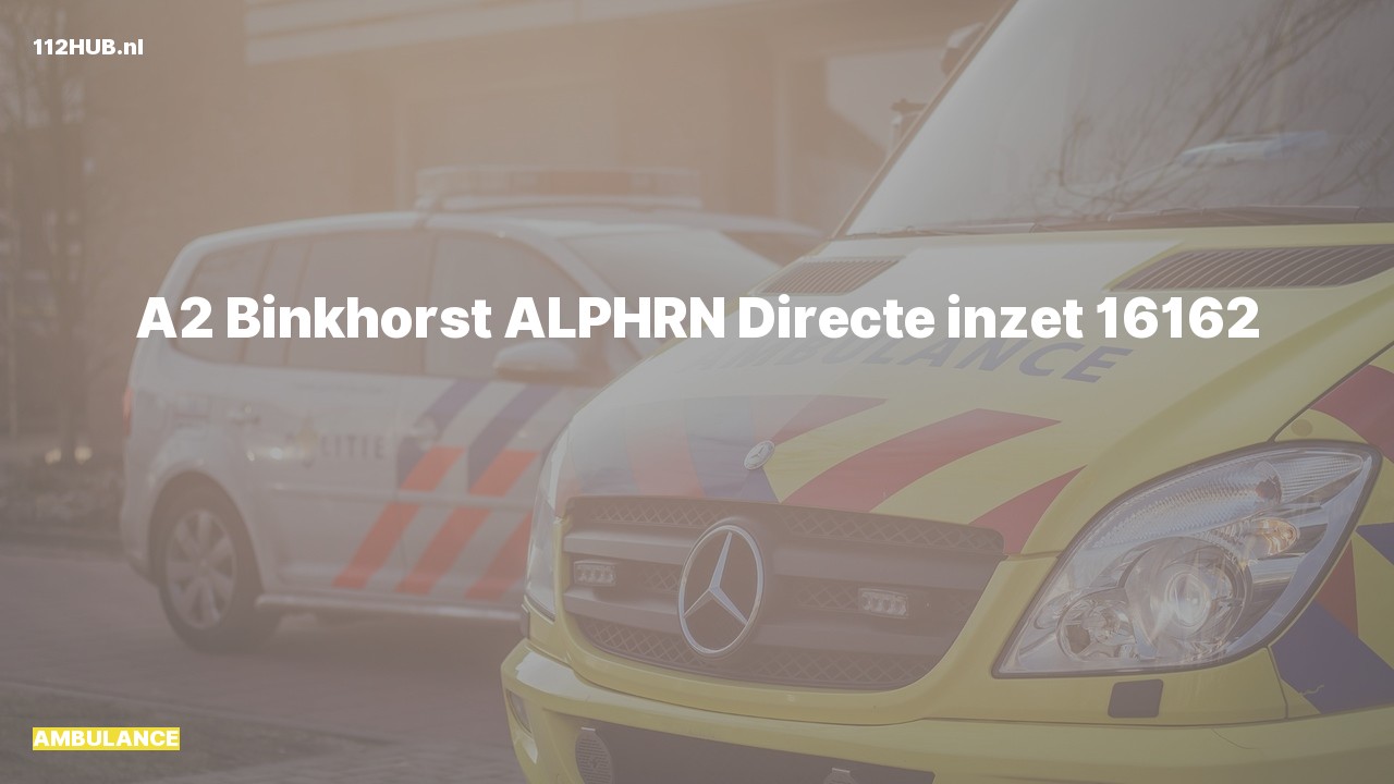 Deelafbeelding voor Ambulance met gepaste spoed naar de Binkhorst in Alphen aan den Rijn.