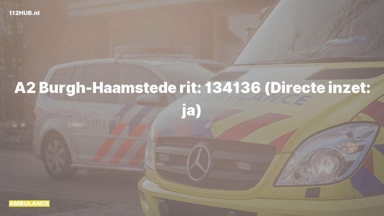 Deelafbeelding voor Ambulance met gepaste spoed.